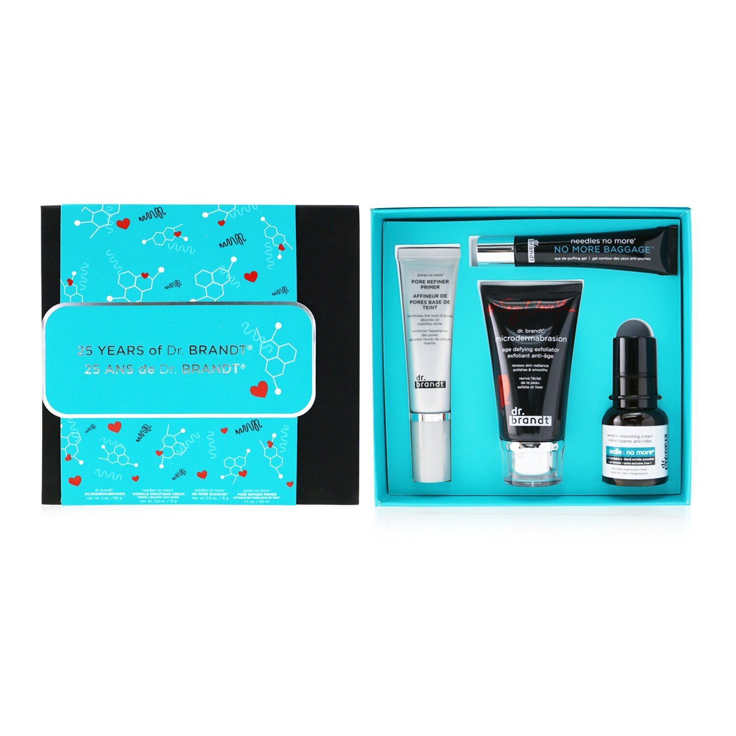 柏瑞特醫生 Dr. Brandt - 25 年 Dr. Brandt 套裝：微晶磨皮 60g+ 去皺平滑霜 15g+ 細緻毛孔妝前乳 30ml+ 去黑眼圈眼霜 15g