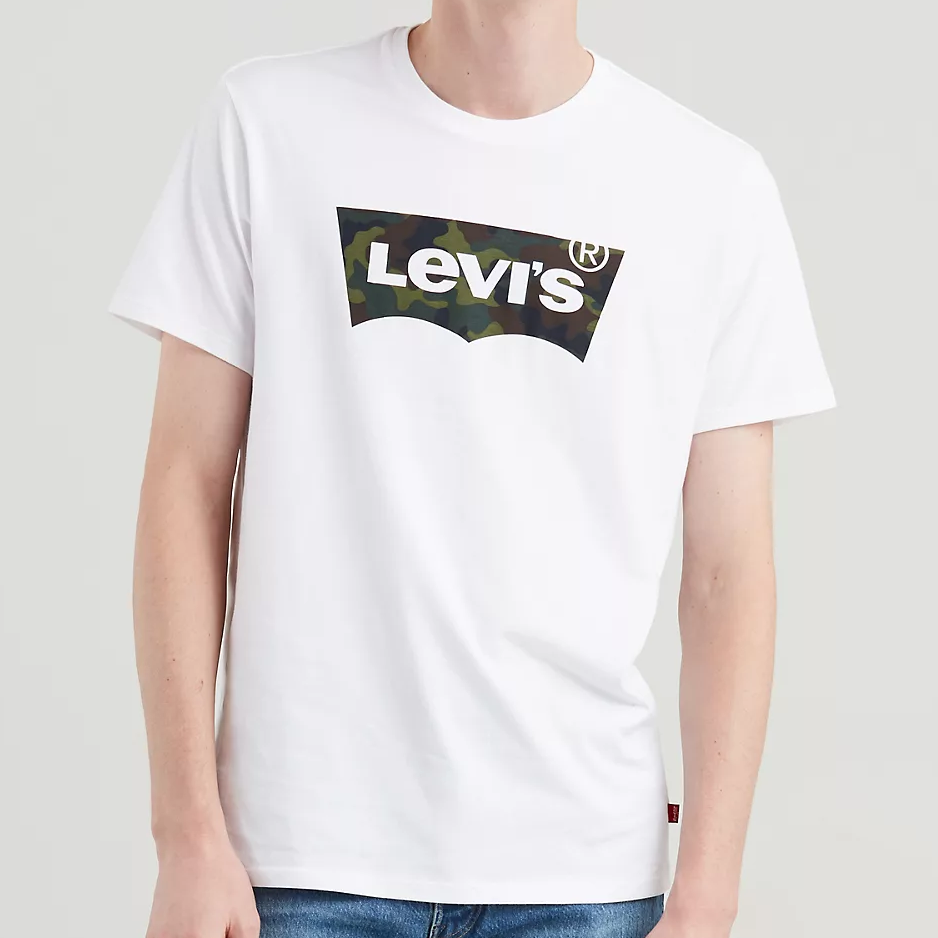 Levi's T恤 短袖 純棉 男裝 LOGO款 短T-Shirt 圓領 L90163 白色迷彩(現貨)▶指定Outlet商品5折起☆現貨