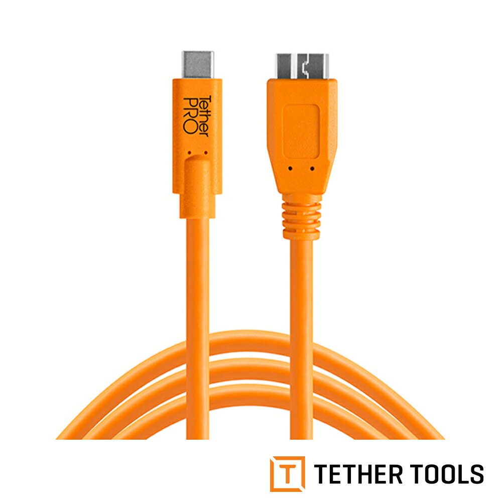 限時★.. TETHER TOOLS CUC3315-ORG TETHER Pro 傳輸線 USB-C to 3.0 Micro-B 4.6M 延長線 公司貨【全館點數13倍送】