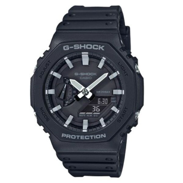 CASIO卡西歐G-SHOCK GA-2100-1A 超人氣八角形錶殼防衝擊腕錶 黑X白｜樂天全館特惠中★指定刷卡回饋10%