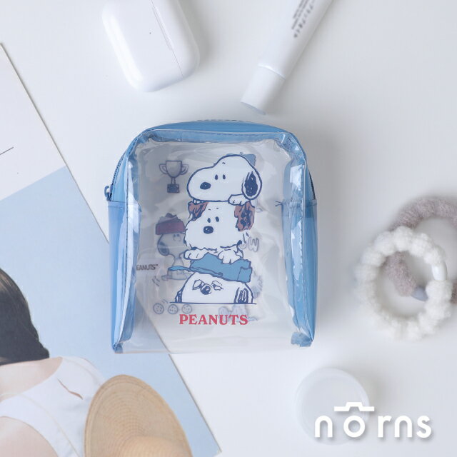 Peanuts史努比TPU透明收納包 小方型-Norns Snoopy 隨身化妝包