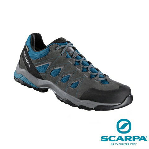 【速捷戶外】義大利 SCARPA MORAINE 63074201男款低筒 Gore-Tex防水登山健行鞋(海洋藍) , 適合登山、健行、旅遊