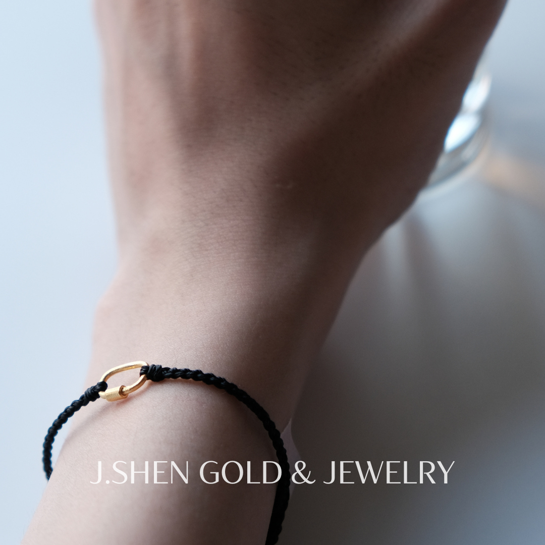 守護黃金鎖蠟繩手鍊 黃金手鍊 女生手鍊 男生手鍊 女生黃金手鍊 男生黃金手鍊 蠟繩手鍊 手鍊 幸運手鍊 黃金鎖頭 禮物 2