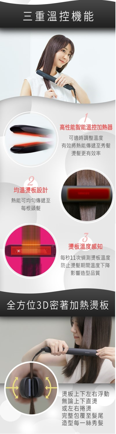 【Panasonic/國際牌】奈米水離子直髮捲燙器 EH-HS0J 4
