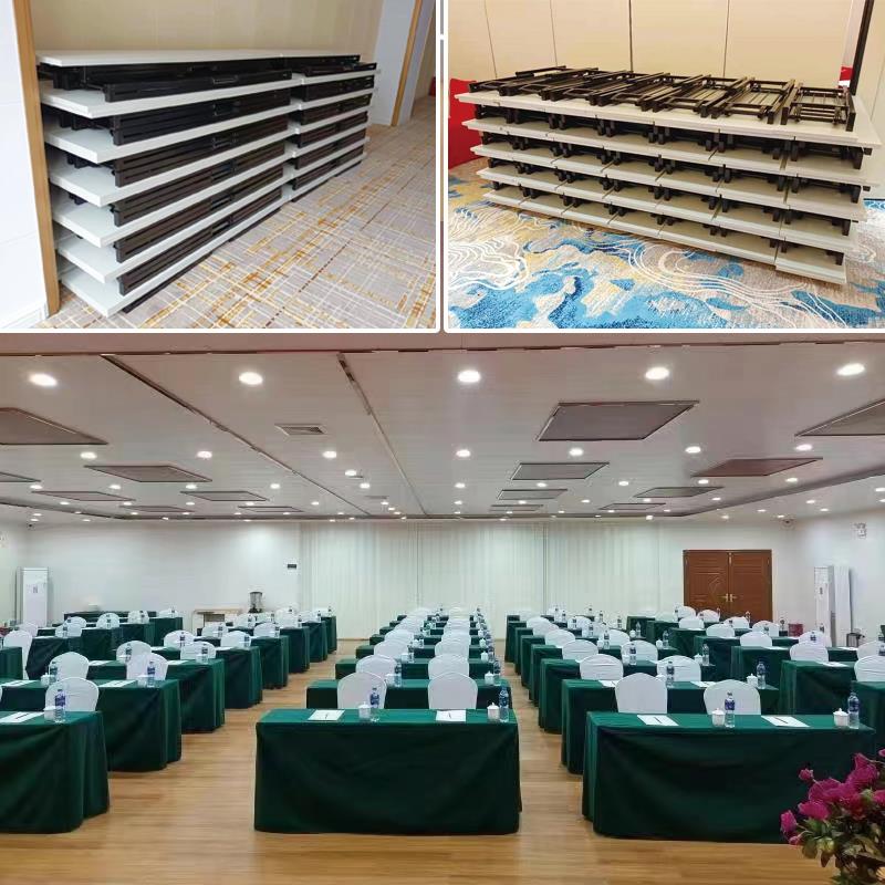 【台灣公司 可開發票】會議桌培訓桌桌子簡易簡約條形桌長條桌工作臺折疊桌辦公家用桌椅 3