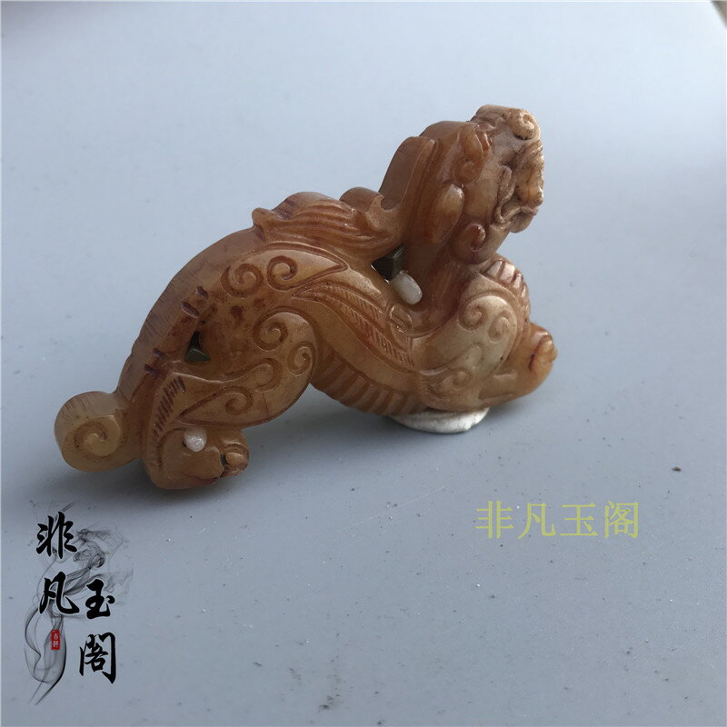 古董高古玉秦漢古董古玩玉器老岫玉精品貔貅把件高古玉老物件收藏| 協貿