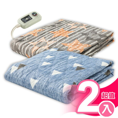 超值2入組【韓國甲珍】變頻式恆溫電熱毯(花色隨機出貨) KR3800J 0