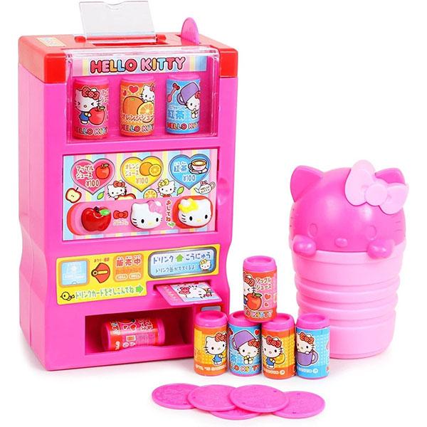 真愛日本 凱蒂貓 kitty 桃粉 飲料自動販賣機 玩具組 飲料販賣機 販賣機 兒童玩具 ST安全玩具 禮物