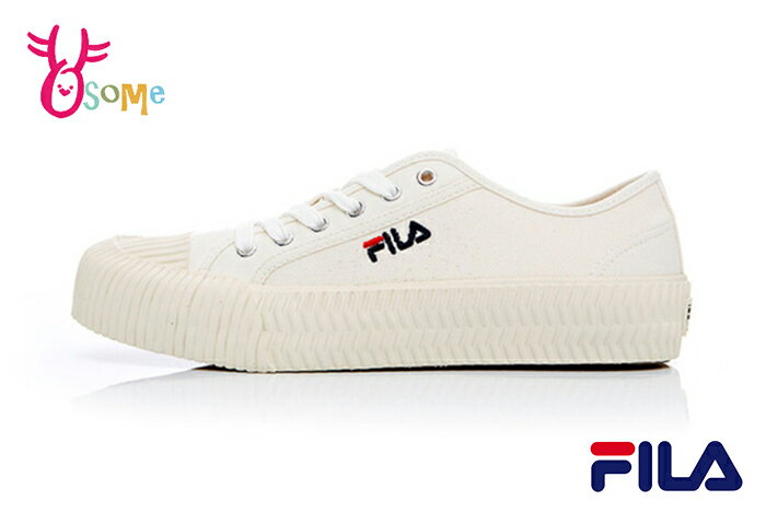 FILA BISCUIT 成人女款 中性餅乾帆布鞋 休閒鞋 D9916#白色◆OSOME奧森鞋業