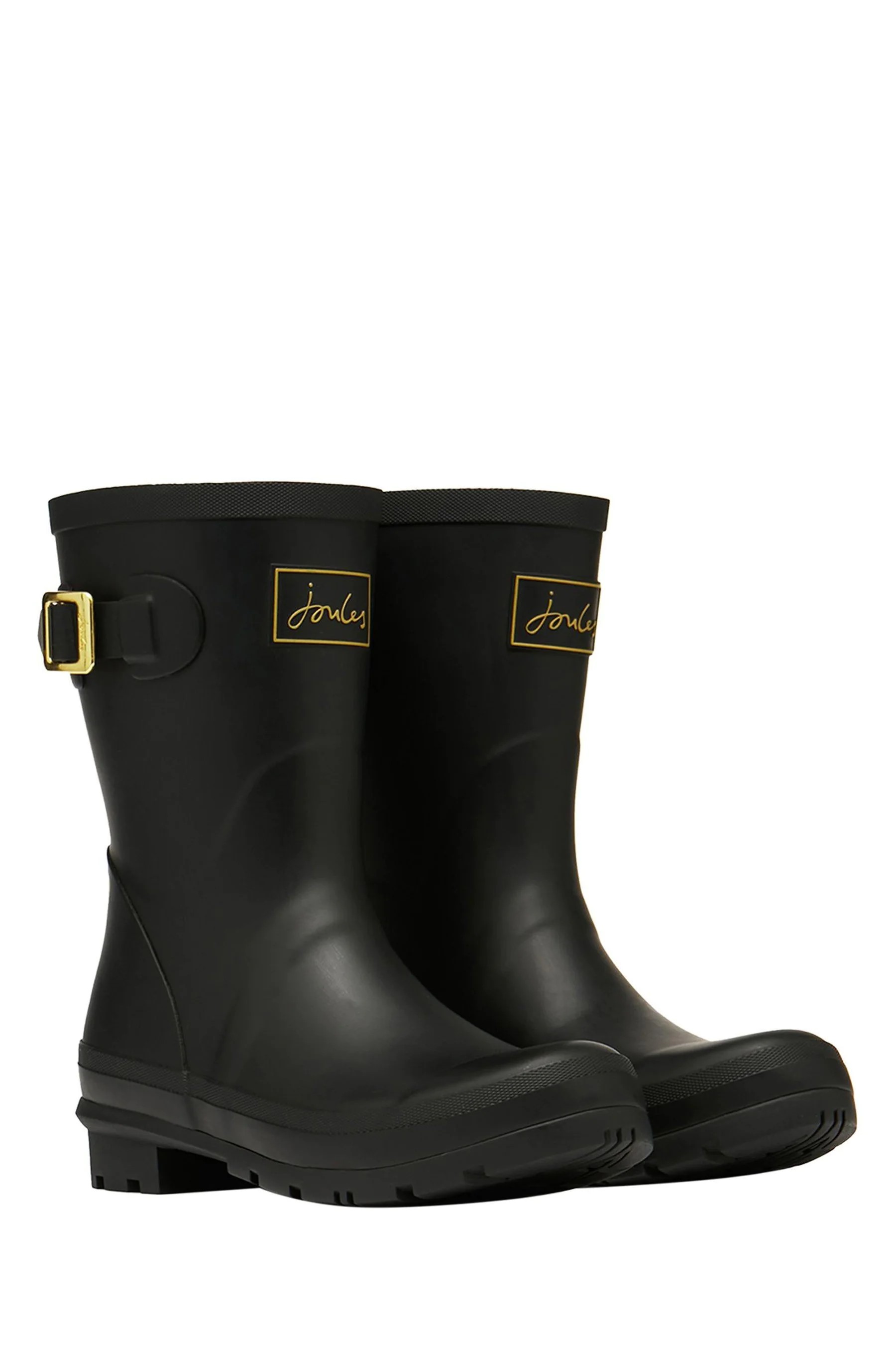 跩狗嚴選 英國 含鞋盒 JOULES WELLIES Molly 經典黑色 亮面 漆面 手繪 蜜蜂 bee 金扣 雨靴 雨鞋 中筒 工程靴