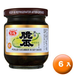 愛之味 鮮味脆瓜 玻璃罐 180g (6罐)/組【康鄰超市】
