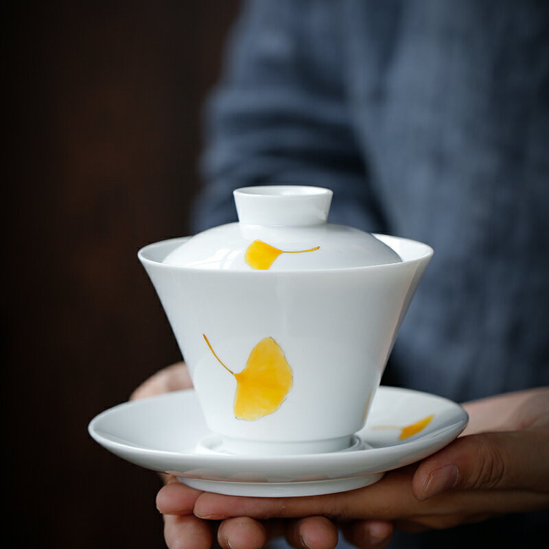 陶瓷手繪茶具套裝整套功夫茶具 辦公茶具家用 茶壺茶杯套組