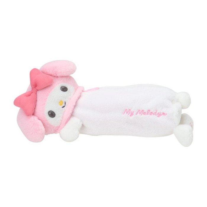 【震撼精品百貨】My Melody 美樂蒂~日本三麗鷗SANRIO 美樂蒂絨毛造型拉鍊筆袋-趴姿款*30571