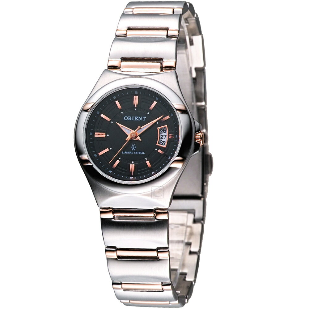 ORIENT 東方錶 優雅香頌仕女腕錶(HE72X82-B)-28mm-黑面鋼帶【刷卡回饋 分期0利率】【APP下單22%點數回饋】