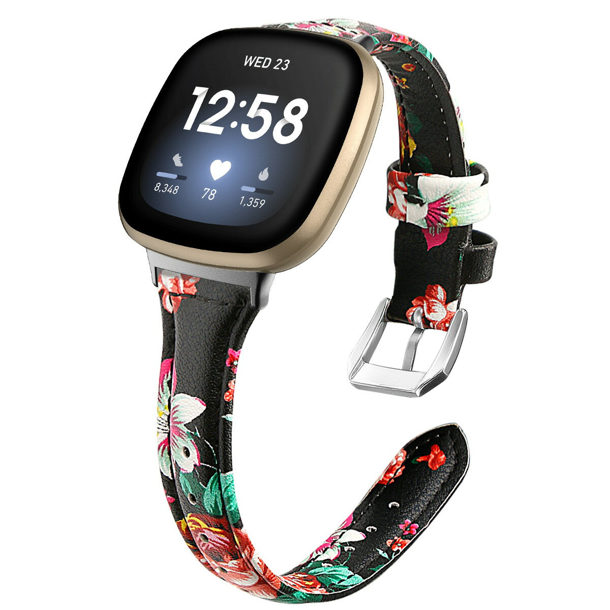 優樂悅~Fitbit Versa3表帶 智慧手錶 頭層牛皮縮身款 真皮表帶 廠家