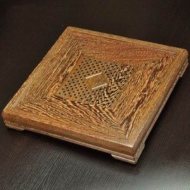 【功夫茶盤-大功夫-雞翅木-42*42*7cm-1套/組】四方抽屜茶盤茶臺託盤茶託雞翅木功夫茶具實木茶海-7501015