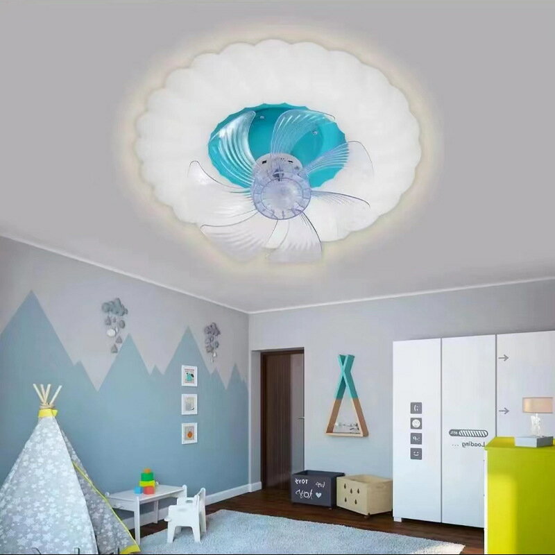 家居照明吸頂風扇燈智慧搖頭現代簡約餐廳兒童房臥室電扇吊燈一體 雙11全館免運