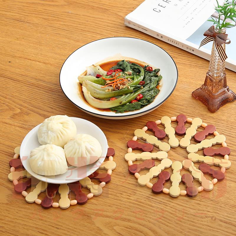 竹制隔熱墊 家用防燙耐熱餐桌墊 創意菜墊 餐墊 碗墊 杯墊 盤子墊 鍋墊【倪醬小鋪】