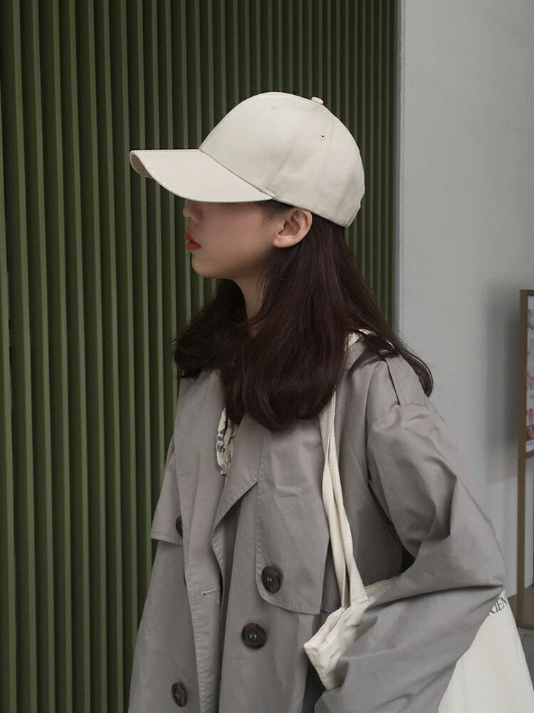 西本情侶帽子女夏韓版ins潮鴨舌帽硬頂男遮陽防曬休閑純色棒球帽