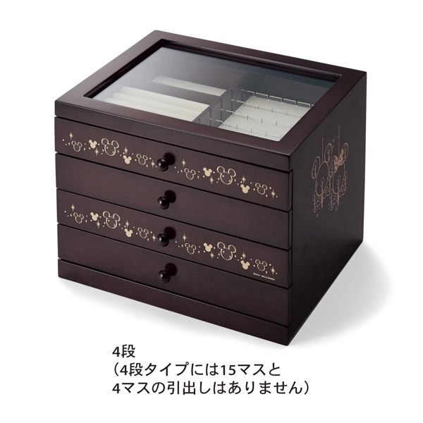 <br/><br/>  日本製米奇珠寶盒4層木製040877海渡<br/><br/>