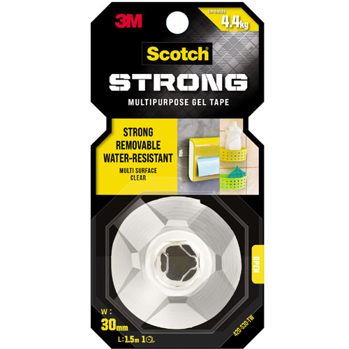 3M Scotch 可移除強力雙面膠帶 透明 30mmX1.5M