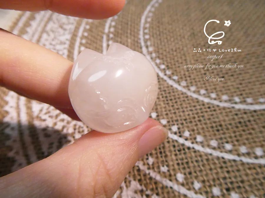 白兔毛狐狐 白兔毛 水晶飾品 晶晶工坊-love2hm 46211 1