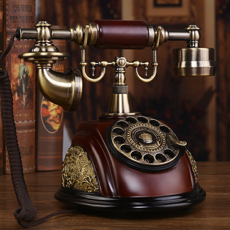 美式時尚創意電話機座機歐式仿古復古轉盤家用固定電話無線插卡 NMS 林之舍家居