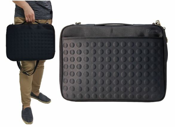 限時 滿3千賺10%點數↘ | ~雪黛屋~OBIEN 文件包14吋電腦電腦包可A4資料夾防水防刮耐污高級防水布+鵝絨保護裡附長背帶SOBBGSL1314