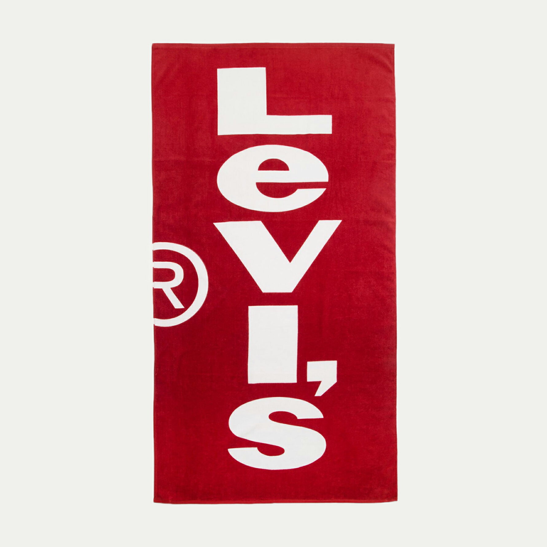 美國百分百【全新真品】LEVIS 沙灘巾 浴巾 運動毛巾 海邊泳池戶外戲水衝浪潛水 經典logo 純棉 紅色 AJ57