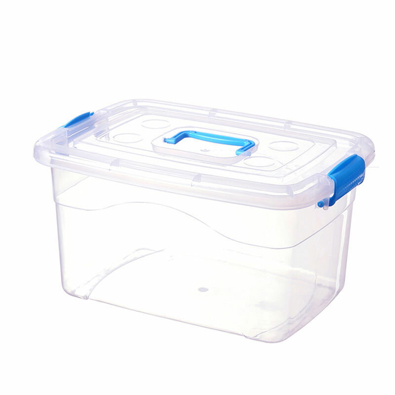 楓林宜居 透明塑料收納箱大中小號手提有蓋整理箱雜物儲物箱食品收納盒包郵