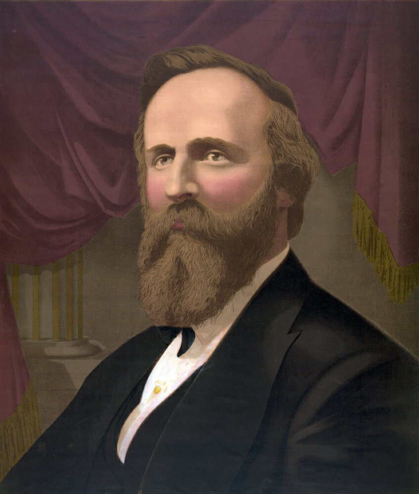 Posterazzi: Rutherford B Hayes 19th US President Rolled Canvas Art ...