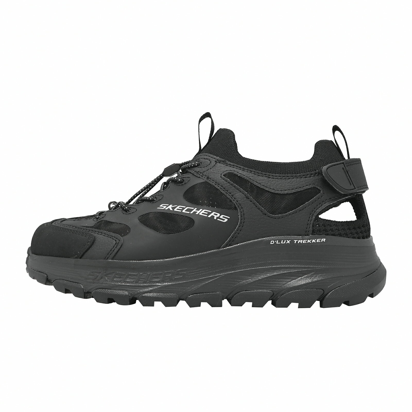 Skechers 越野涼鞋 D Lux Trekker 男鞋 黑 抽繩 記憶鞋墊 抓地 戶外 健行 237639BBK 0