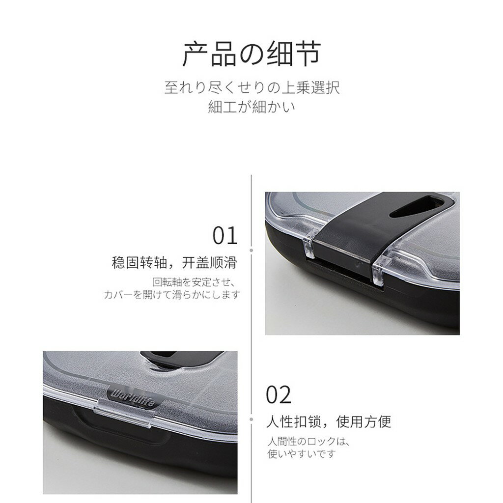 ISONA 日本Worldlife 食品級PP材質二合一兩用藥品藥丸膠囊收納盒 切藥器 防水藥盒 2