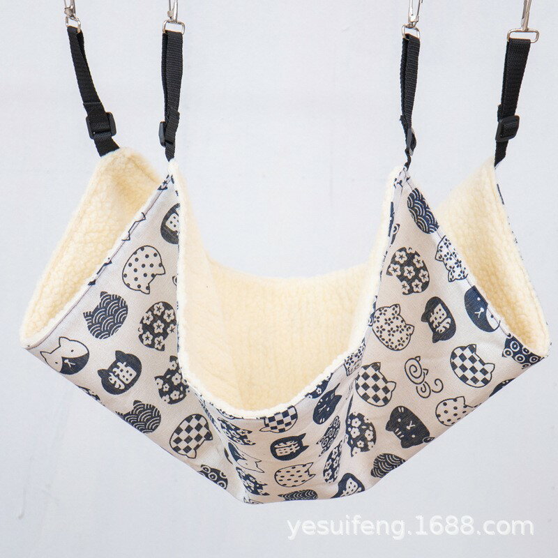 貓吊床 貓吊床貓咪掛窩貓籠子用寵物貓籠墊子懸掛式貓窩吊籃秋千小貓的床【MJ194448】