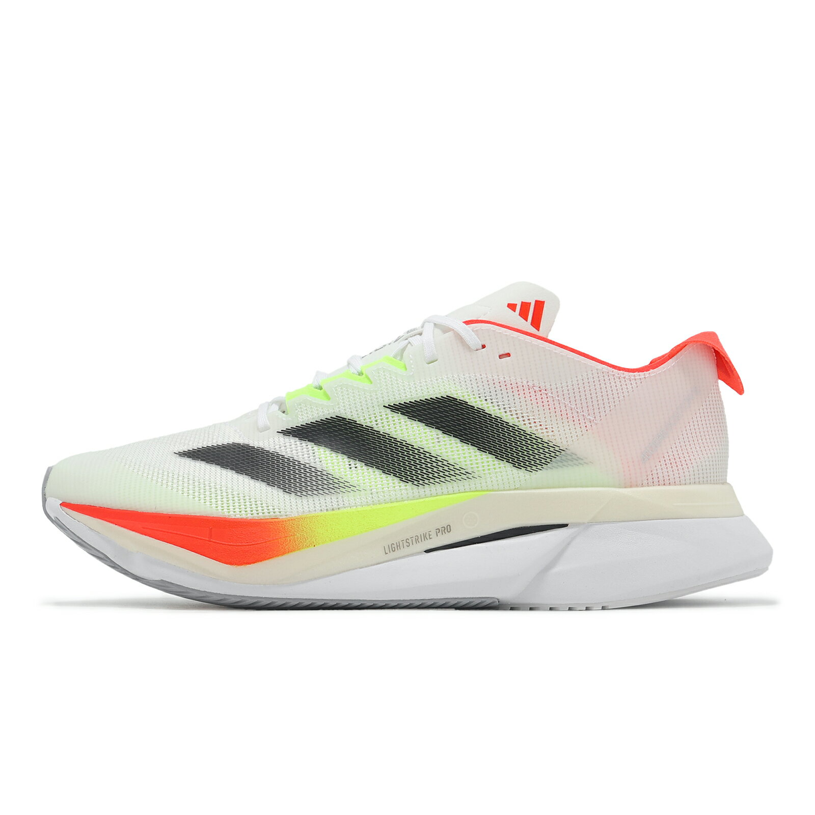 adidas 慢跑鞋 Adizero Boston 12 男鞋 女鞋 白 黑 輕量 馬拉松 路跑 鞋 愛迪達 JQ2552