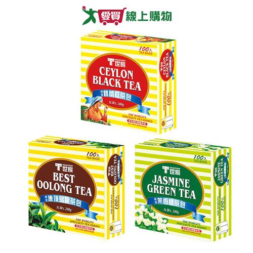 T世家精選茶包系列(錫蘭紅茶/凍頂烏龍茶/茉香綠茶)(2g x 100入/盒)【愛買】