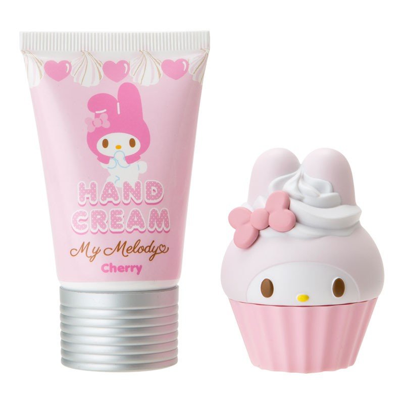 大賀屋 美樂蒂 護手霜 護唇膏 櫻桃 保養 滋潤 美妝 my melody 三麗鷗 日貨 正版 L00010659