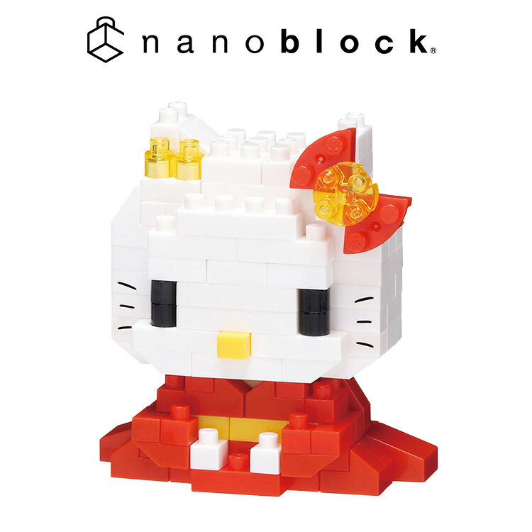 【全館95折】Nanoblock 凱蒂貓 和服 迷你積木 公仔 擺飾 三麗鷗 日本正版 該該貝比日本精品