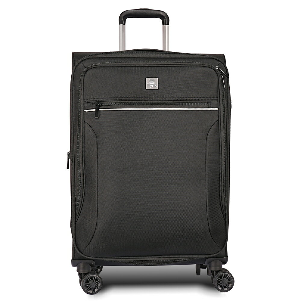 【Lynx 美國山貓】24吋輕量商務布箱   飲料給力扣環、TSA海關鎖、鋁合金拉桿、耐摔耐壓、加大15% 0
