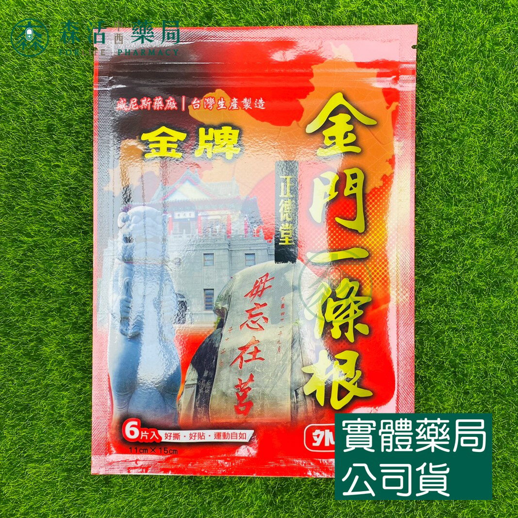 藥局現貨 正德堂 金牌金門一條根貼布 6片/包(11cm15cm)