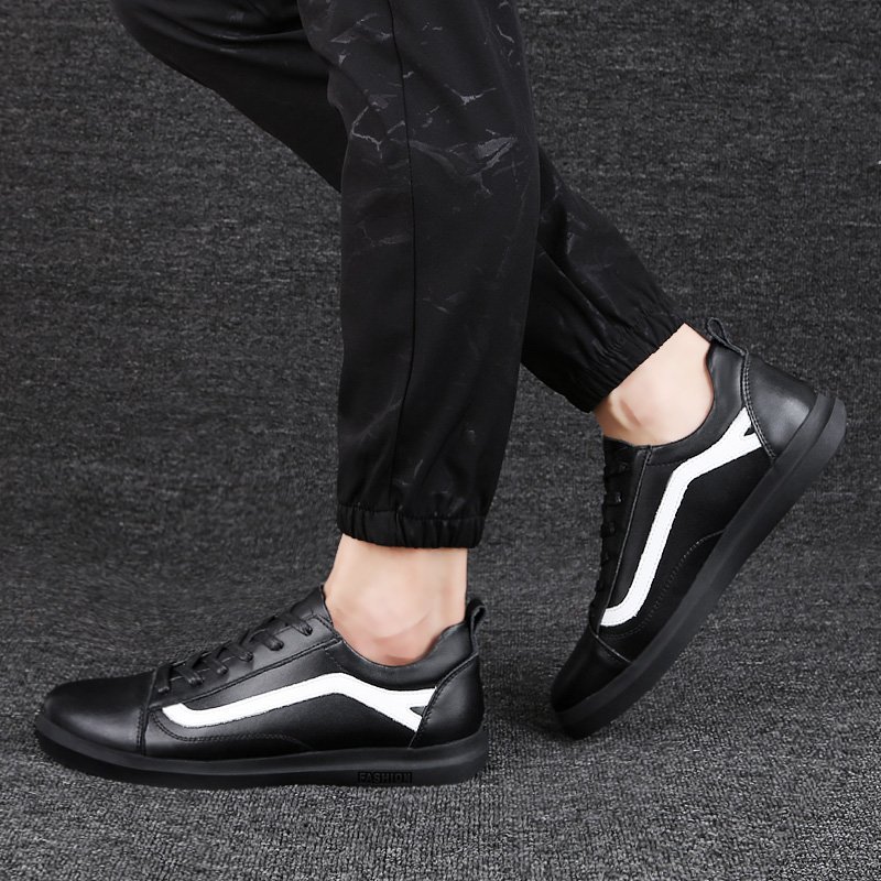FINDSENSE品牌 秋款 新款 日本 男 高品質 簡約 透氣 清新小白鞋 個性 百搭 舒適 休閒板鞋 潮流鞋子