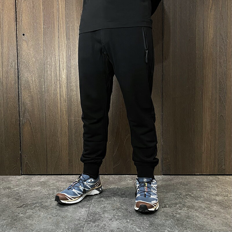 美國百分百【全新真品】Armani Exchange 長褲 毛巾布 棉質 運動褲 AX 長棉褲 logo 黑色 CZ99