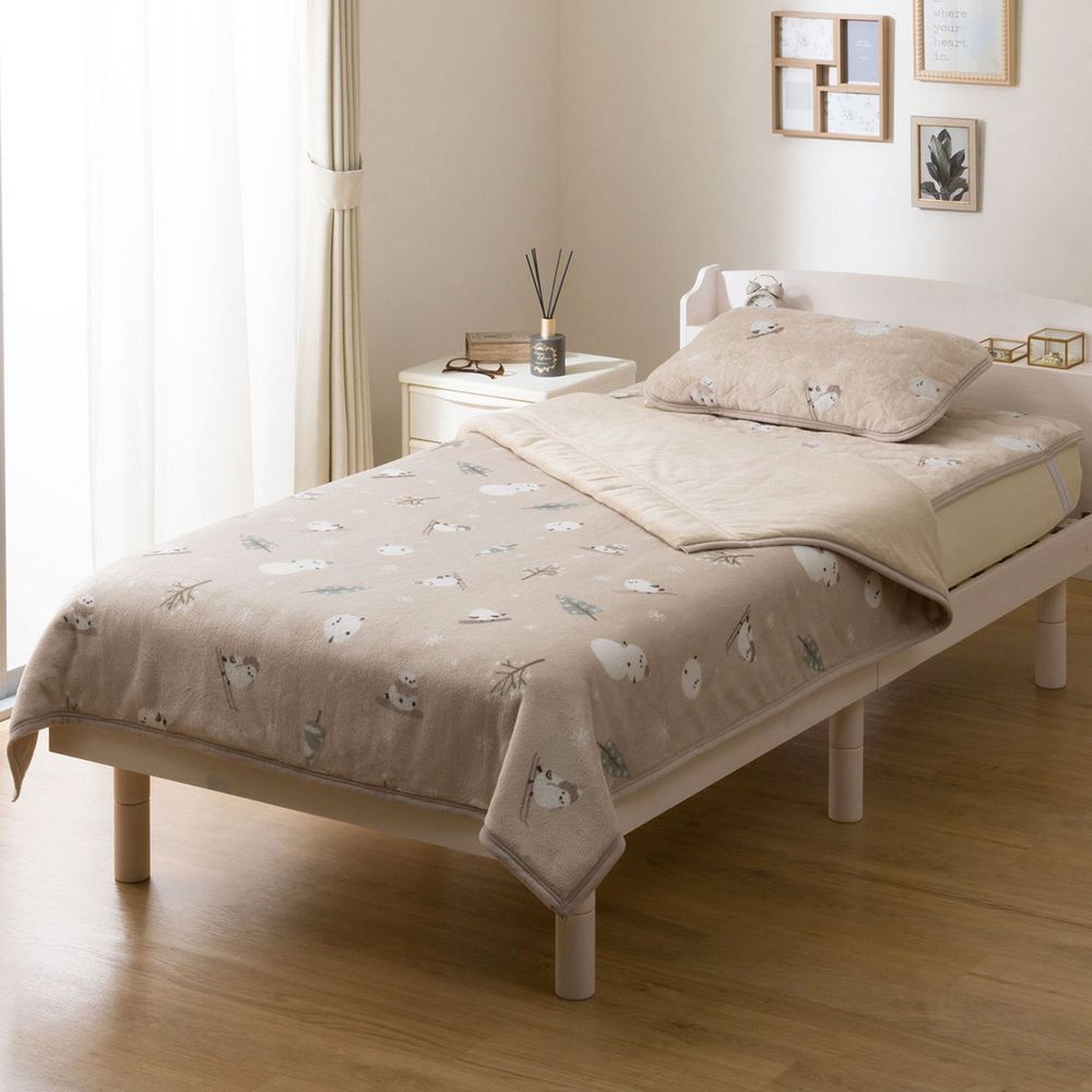 吸濕發熱 毛毯 N WARM SHIMAENAGA 長尾山雀 A25 雙人 NITORI宜得利家居 1