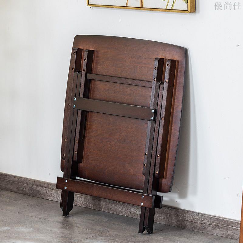 可折疊桌餐桌家用戶型小桌子簡易圓桌出租屋戶外擺攤吃飯便攜方桌