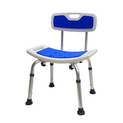 【優活家】洗澡椅 有背 EVA膠墊坐的舒適 U型弧度坐墊設計 拆卸組裝免工具 五段高度可調整 防滑腳管套