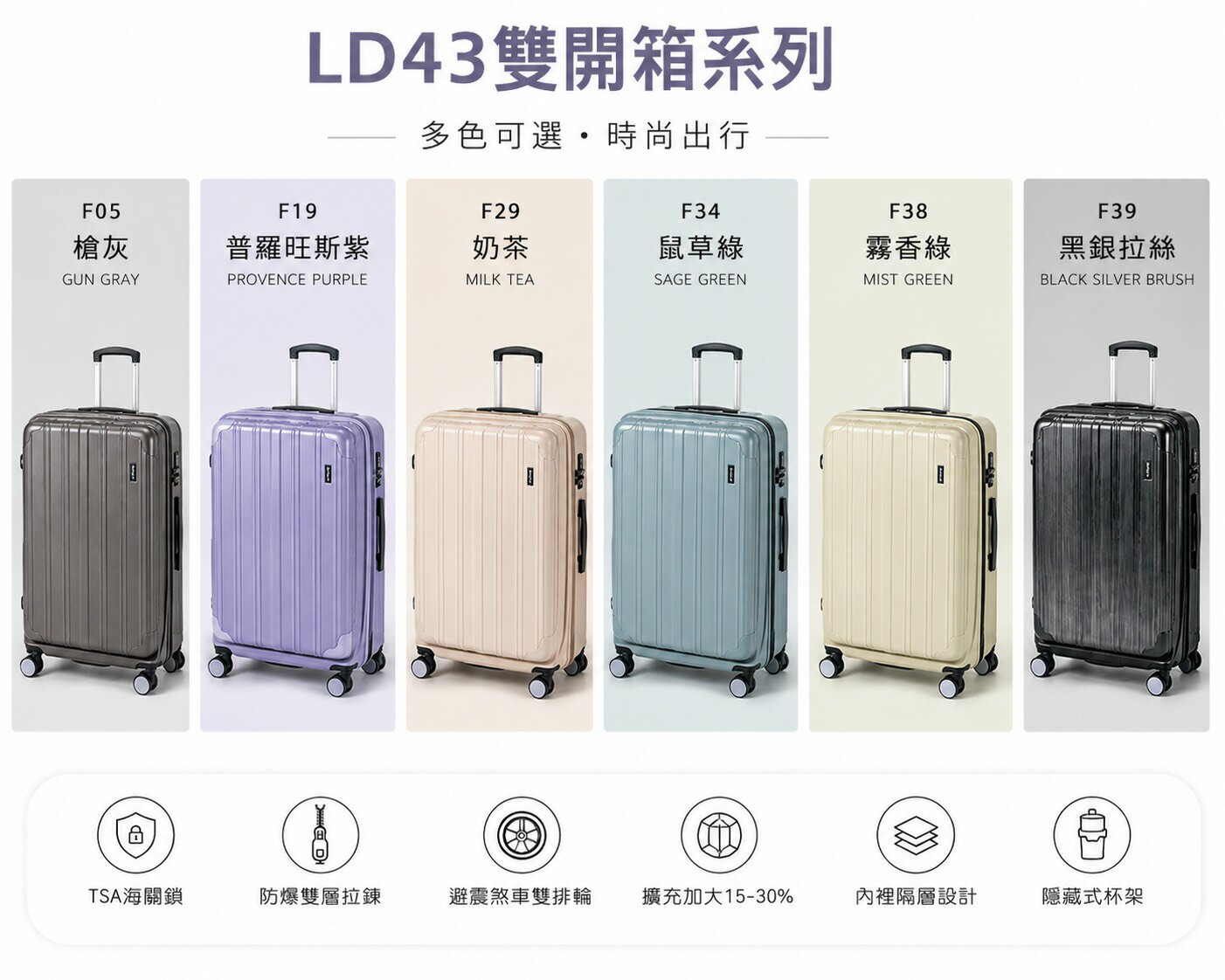 【Lynx】25吋新雙開箱系列防爆拉鍊杯架旅行箱/上掀式/前開式行李箱 LD-43