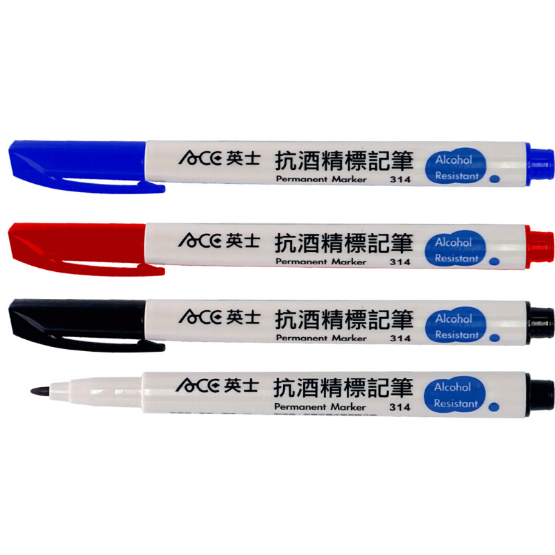 英士ACE 單頭抗酒精標記筆 專門各大醫院使用 單色12支入 /盒 314【APP滿額下單10%點數(單一帳號最高1500點)】8/31止