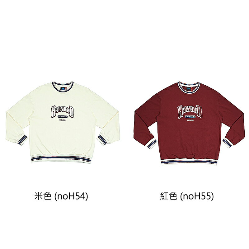 NCAA HARVARD 長袖上衣 圓領滾邊 中性款 75551002