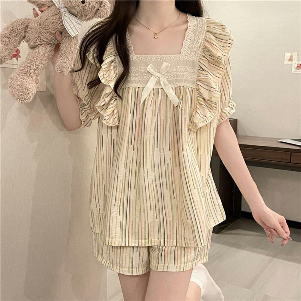 ＊ORead＊雲朵棉薄短袖套裝居家服睡衣(圖片色M~2XL)【限定加碼✿全館滿額再折】
