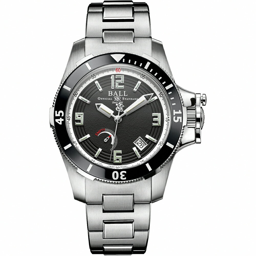 BALL 波爾錶 Engineer Hydrocarbon Hunley 限量版機械腕錶(PM2096B-S1J-BK)-42mm-黑面鋼帶(黑框)【刷卡回饋 分期0利率】【APP下單22%點數回饋】
